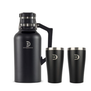 64 oz Growler, Two 16 oz cups, and a Keg Cap from DrinkTanks